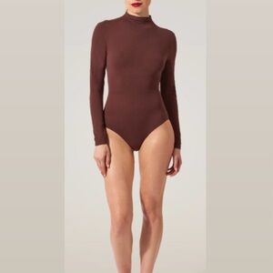 Wolford Brown Long Sleeve Bodysuit